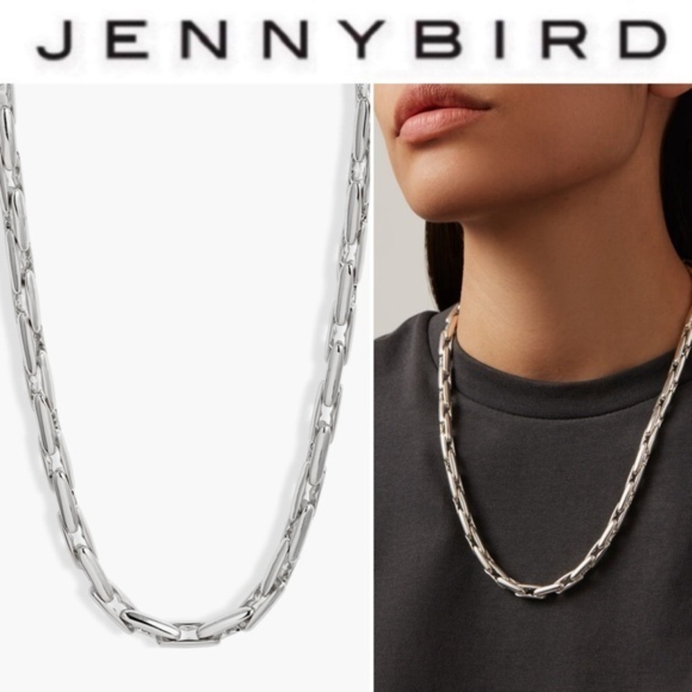 Jenny Bird Alber Sleek Silver Chain Necklace NWT 218$